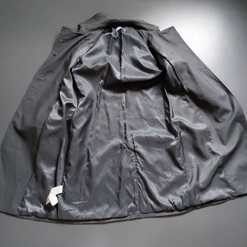 NEW MANGO MNG $159 GRAY LONG DOUBLE BREASTED TRENCH COAT Size XS Belted Luxury - Picture 9 of 16